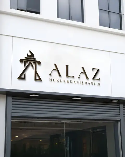 Alaz Hukuk logosu, dış cephe tabelası