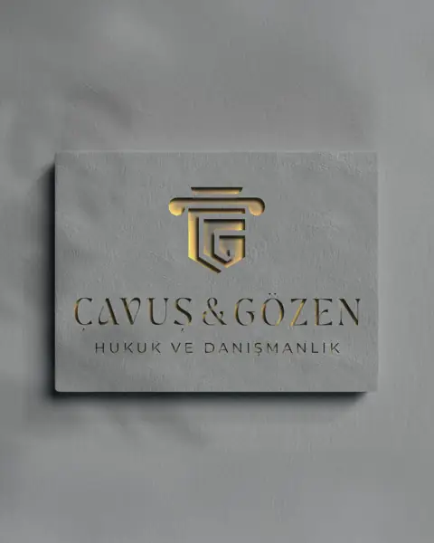 Çavuş & Gözen Hukuk logosu, kabartma kartvizit
