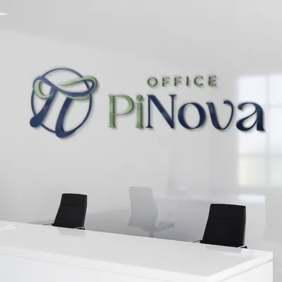 Office PiNova logosu, ofis duvarı