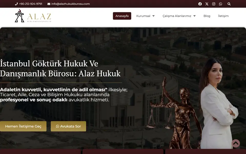 Alaz Hukuk web sitesi