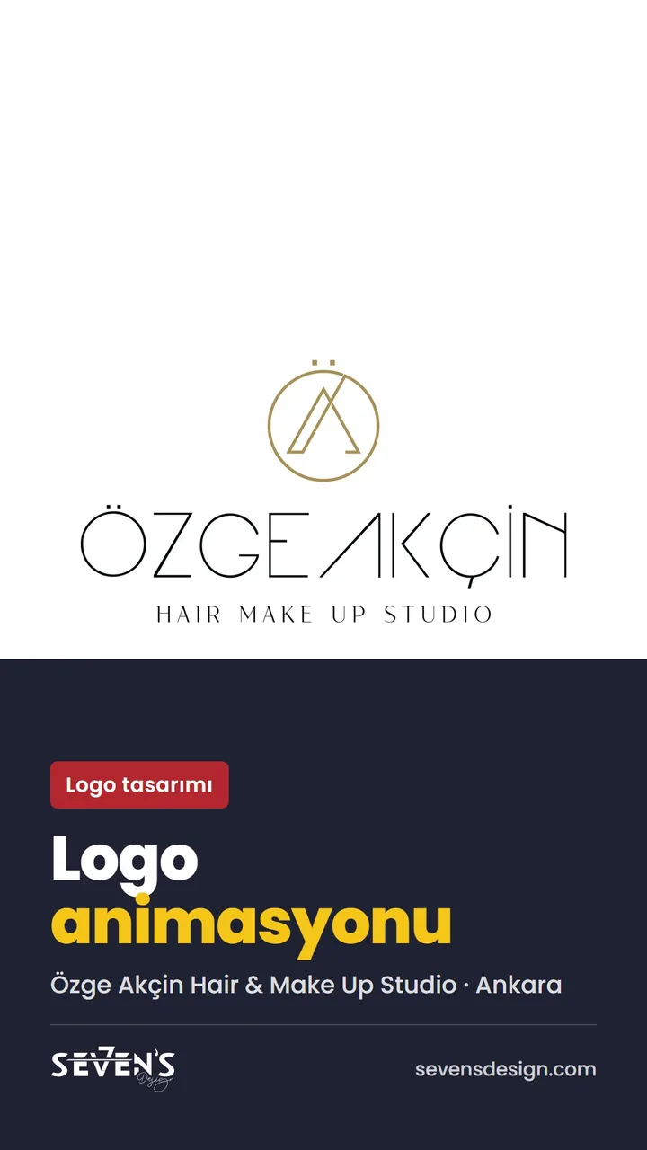 Özge Akçin Hair MakeUp Studio logo animasyonu videosunun kapağı